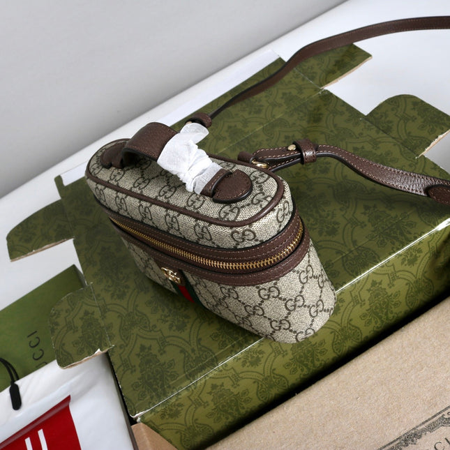 GUCCI 26S MINI CROSSBODY BAG 20 IN BEIGE CANVAS