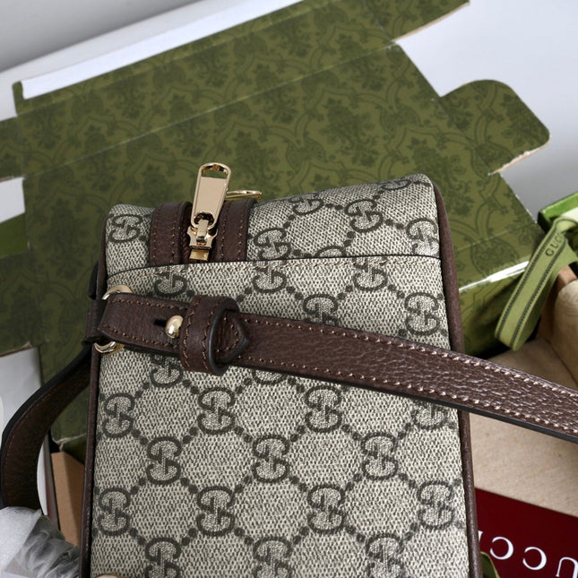 GUCCI 26S MINI CROSSBODY BAG 20 IN BEIGE CANVAS