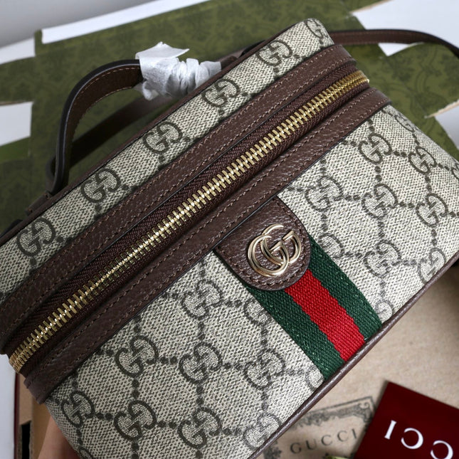GUCCI 26S MINI CROSSBODY BAG 20 IN BEIGE CANVAS