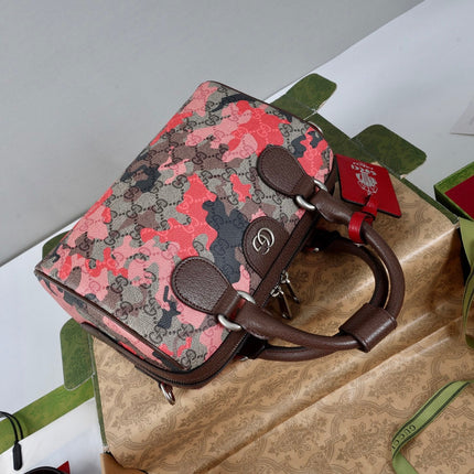 GUCCI 26S BOSTON BAG 25 IN MULTICOLOR CANVAS STYLE 1