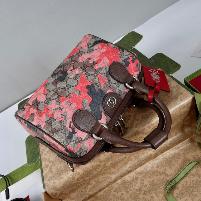 GUCCI 26S BOSTON BAG 25 IN MULTICOLOR CANVAS STYLE 1