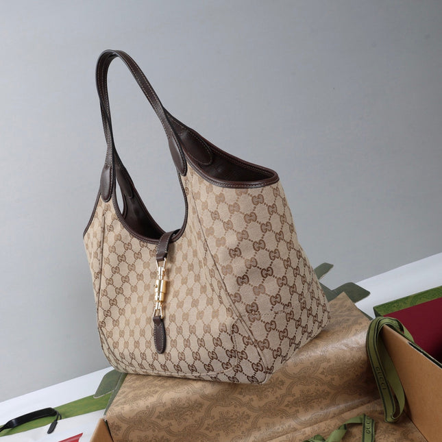 GUCCI 26S TOTE BAG 26 IN BEIGE CANVAS