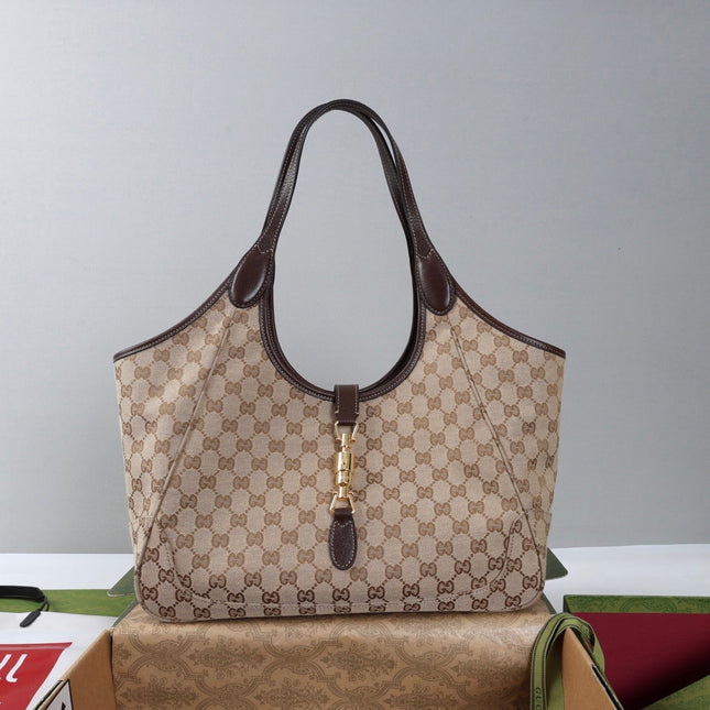 GUCCI 26S TOTE BAG 26 IN BEIGE CANVAS