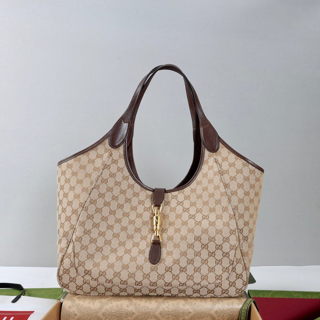GUCCI 26S TOTE BAG 40 IN BEIGE CANVAS