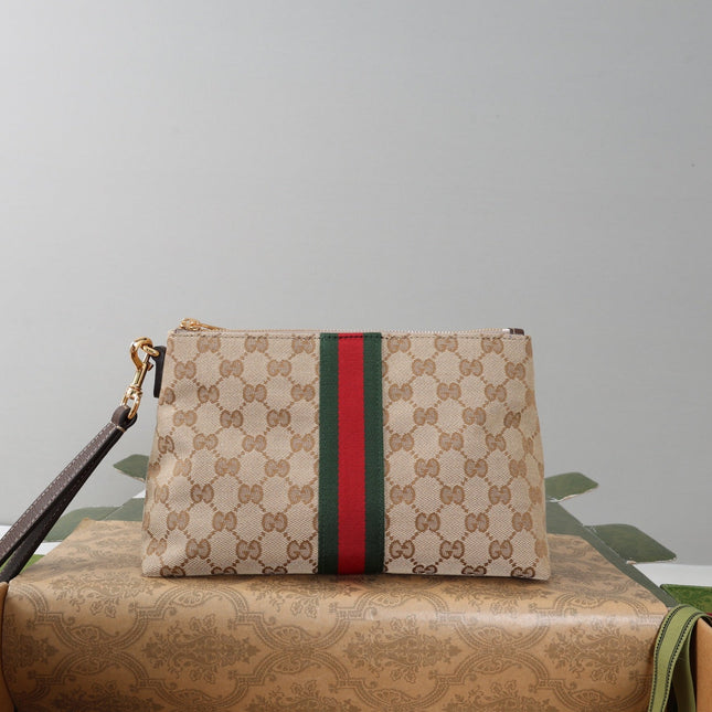 GUCCI 26S MINI POUCH 26 IN BEIGE CANVAS