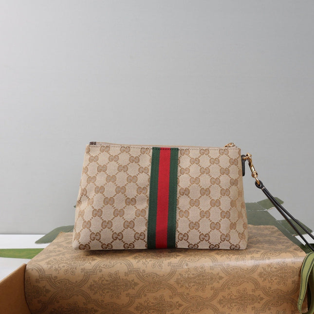 GUCCI 26S MINI POUCH 26 IN BEIGE CANVAS