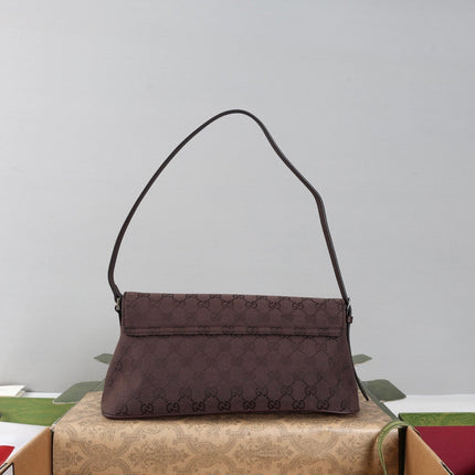 GUCCI 26S SHOULDER BAG 31 IN BROWN CANVAS