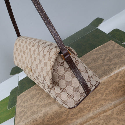 GUCCI 26S SHOULDER BAG 31 IN BEIGE CANVAS