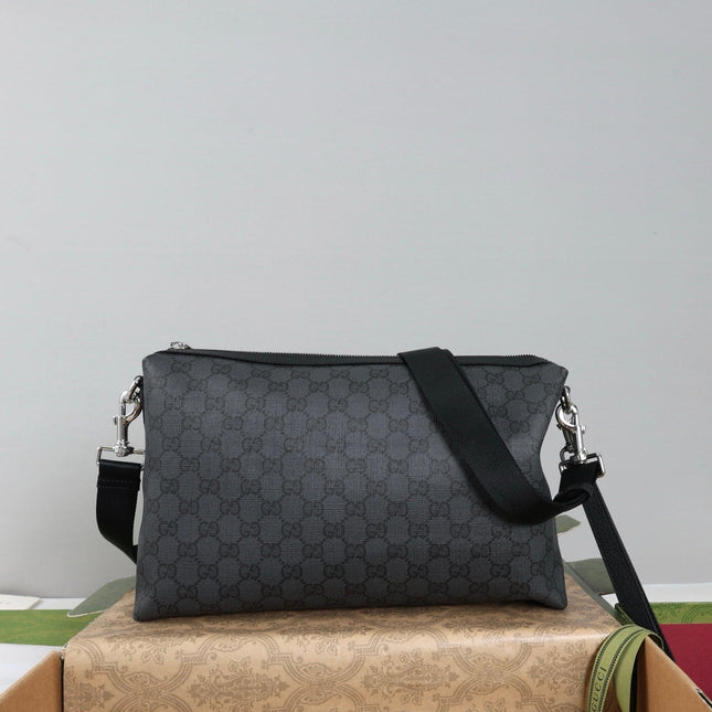GUCCI 26S CROSSBODY BAG 33 IN BLACK CANVAS