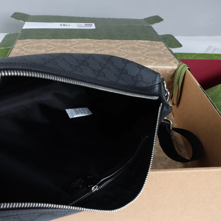 GUCCI 26S CROSSBODY BAG 33 IN BLACK CANVAS
