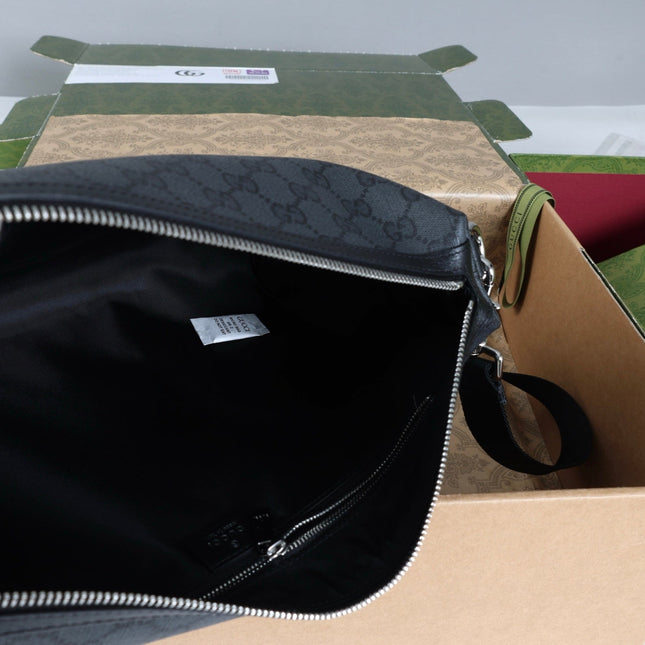 GUCCI 26S CROSSBODY BAG 33 IN BLACK CANVAS
