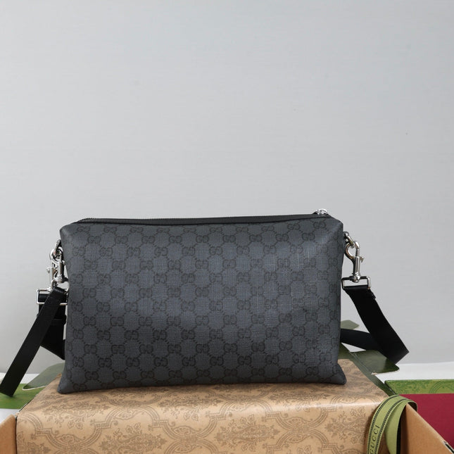 GUCCI 26S CROSSBODY BAG 33 IN BLACK CANVAS