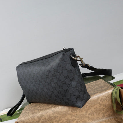 GUCCI 26S CROSSBODY BAG 33 IN BLACK CANVAS