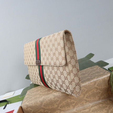 GUCCI 26S SHOULDER BAG 34 IN BEIGE CANVAS