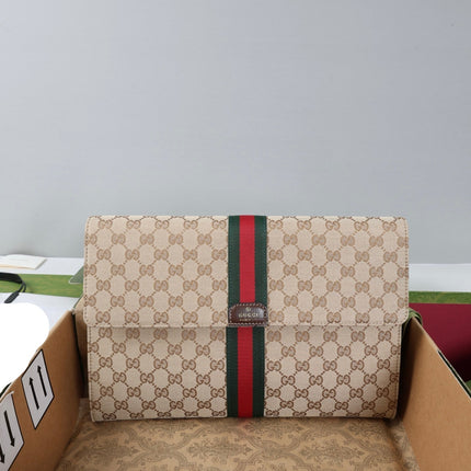 GUCCI 26S SHOULDER BAG 34 IN BEIGE CANVAS