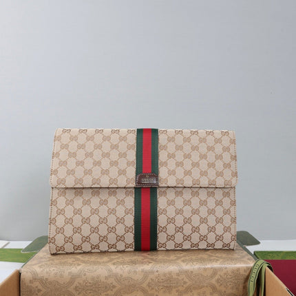 GUCCI 26S SHOULDER BAG 34 IN BEIGE CANVAS