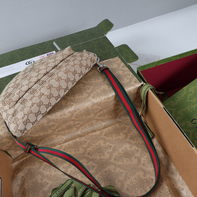 GUCCI 26S CROSSBODY BAG 30 IN BEIGE CANVAS