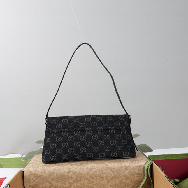 GUCCI 26S SHOULDER BAG 31 IN BLACK CANVAS