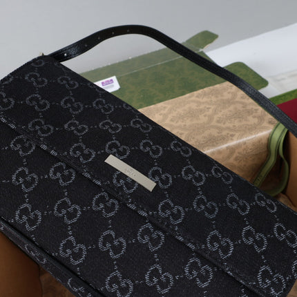 GUCCI 26S SHOULDER BAG 31 IN BLACK CANVAS