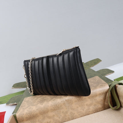 GUCCI 26S MINI SHOULDER BAG 26 IN BLACK CALFSKIN WITH GG LOGO GOLD