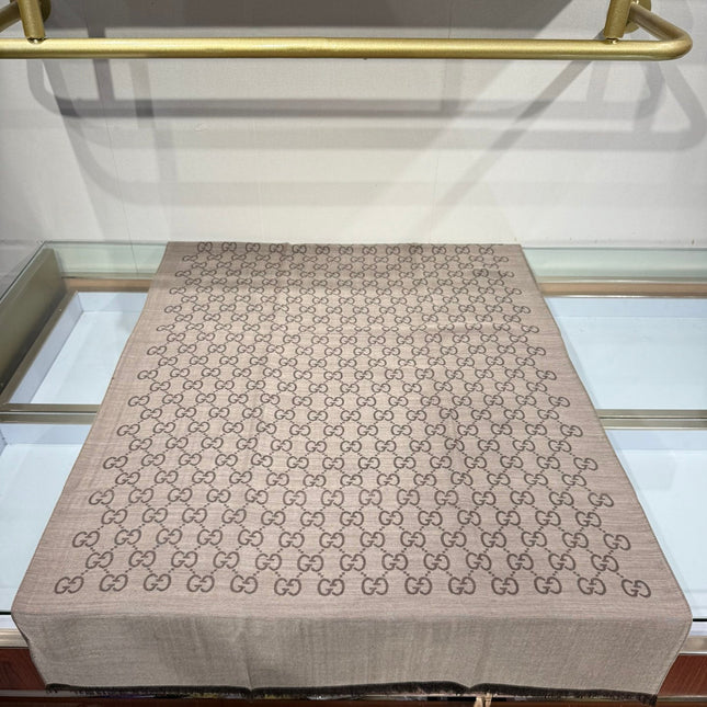 GUCCI 25S SCARF 200 IN CASHMERE SILK 706563