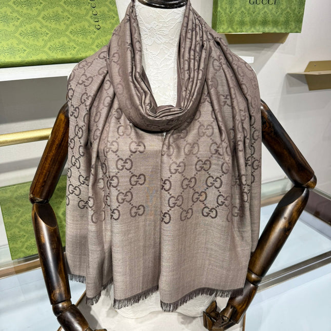 GUCCI 25S SCARF 200 IN CASHMERE SILK 706563