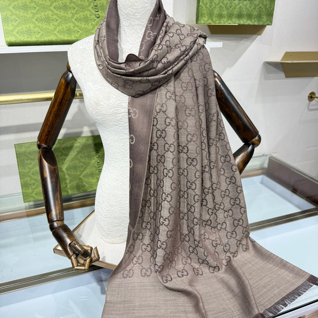GUCCI 25S SCARF 200 IN CASHMERE SILK 706563