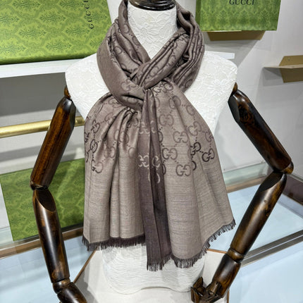 GUCCI 25S SCARF 200 IN CASHMERE SILK 706563