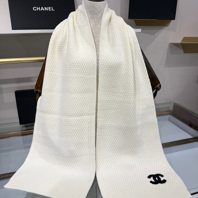 CHANEL 25S SCARF 175 CM IN  WOOL CASHMERE 943086