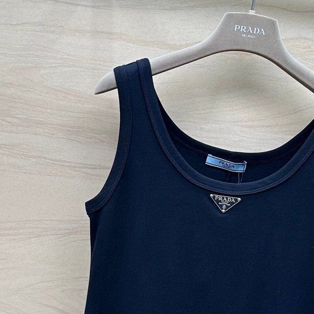 PRADA 26S SLEEVELESS CREW NECK DRESS 654
