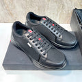 PRA SNEAKER BLACK CALFSKIN AND MESH FABRIC