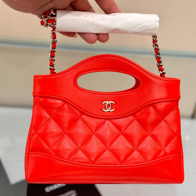 CHANEL 25S SHOPPING BAG 20 CM IN BRIGHT RED LAMBSKIN
