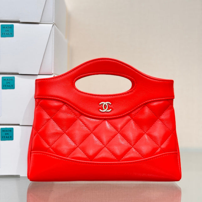 CHANEL 25S SHOPPING BAG 20 CM IN BRIGHT RED LAMBSKIN