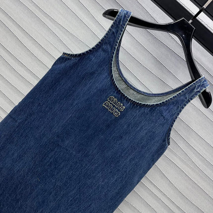 Miu Blue Denim Mini Dress