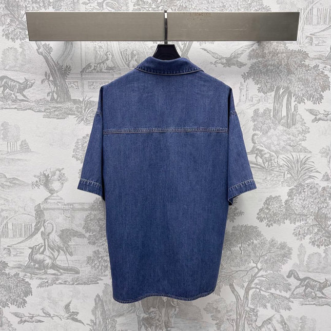 VALENTIN 25S DENIM SHIRT AND SHORTS SET 264676