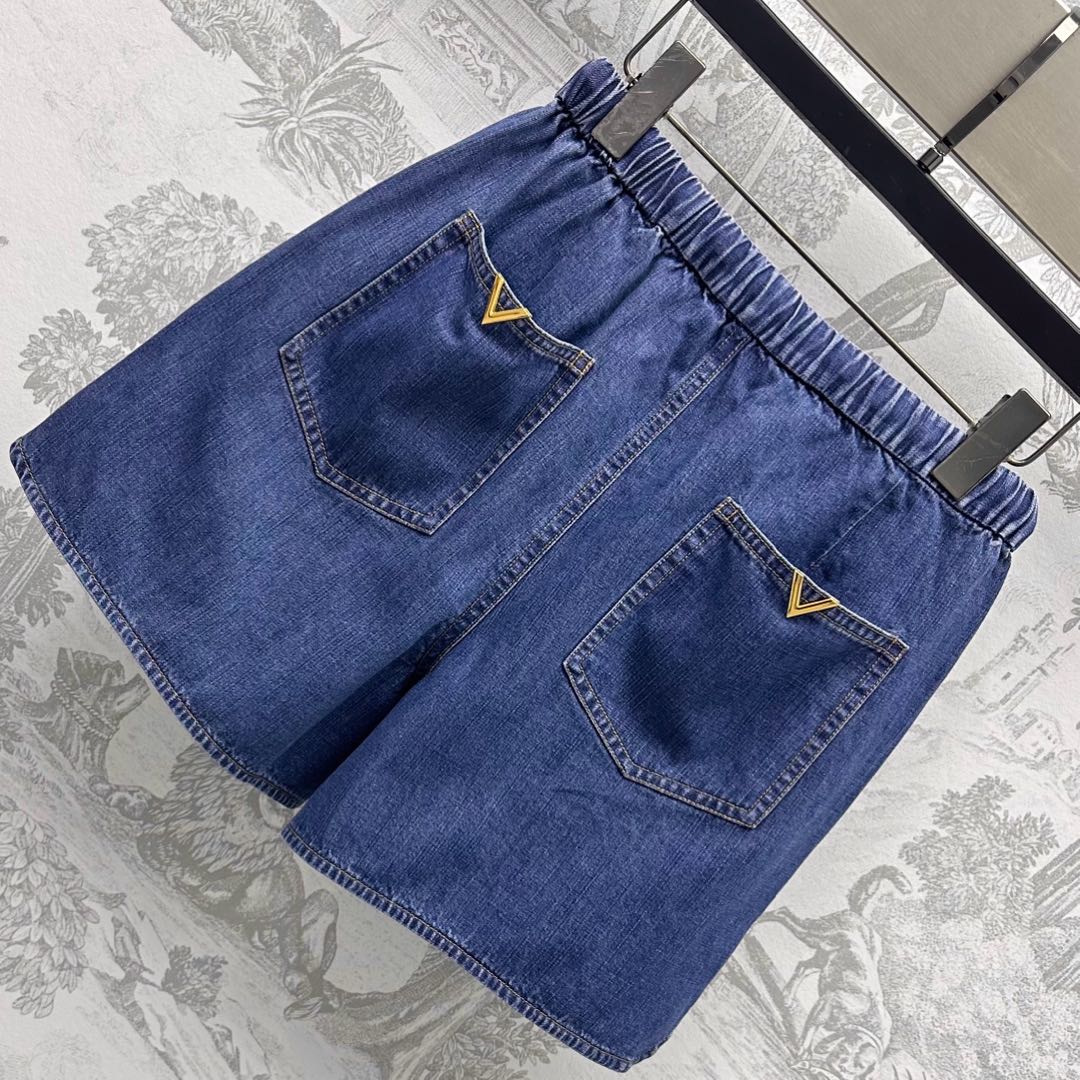 VALENTIN 25S DENIM SHIRT AND SHORTS SET 264676
