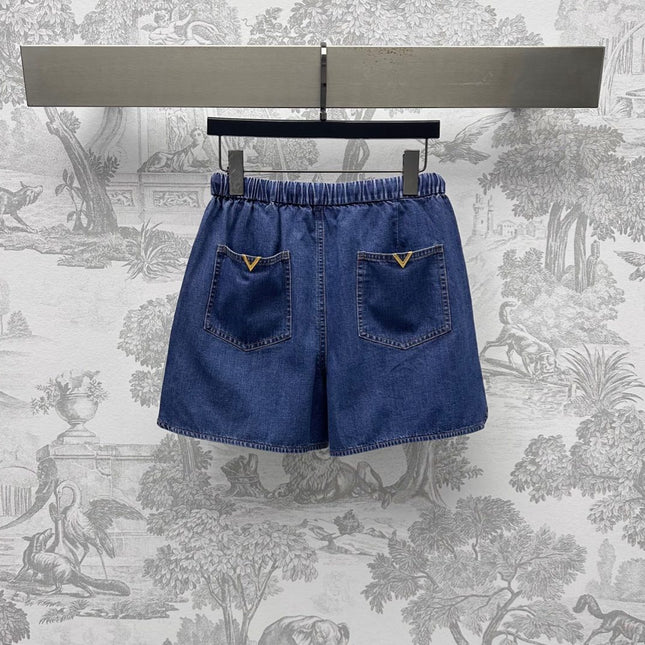 VALENTIN 25S DENIM SHIRT AND SHORTS SET 264676