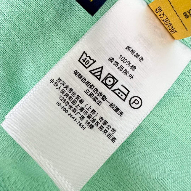RALPH LAUREN SHORT-SLEEVE SHIRT LIGHT TEAL 274780