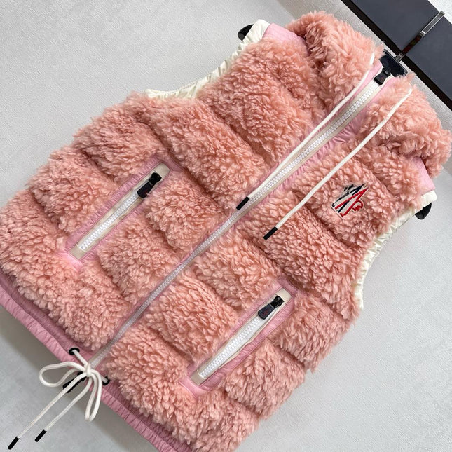 MONCLER 25S DOWN VEST IN PINK 106