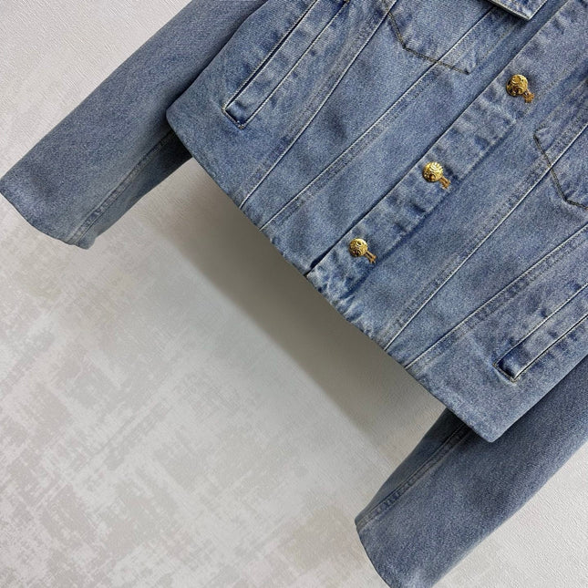 CELINE 26S CREW NECK DENIM JACKET 113