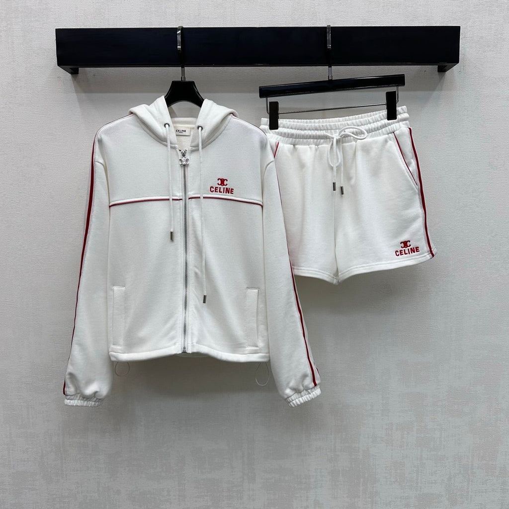 CELINE 26S HOODED JACKET AND SHORTS SET 127