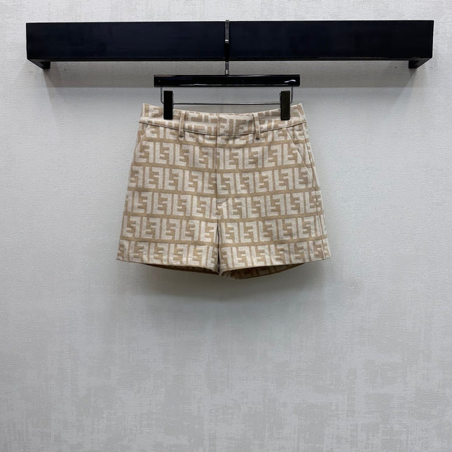 FENDI JACQUARD MOTIF SET IN BEIGE