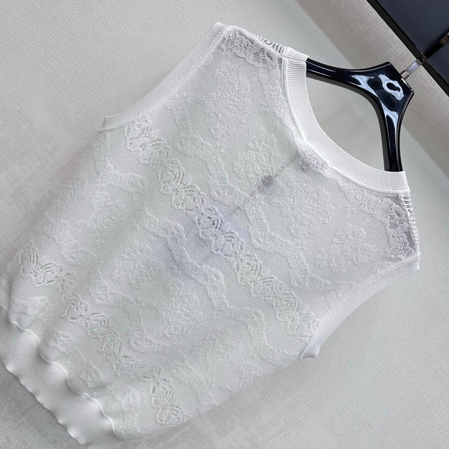 CHANEL 26S SLEEVELESS SWEATER STYLE 1063