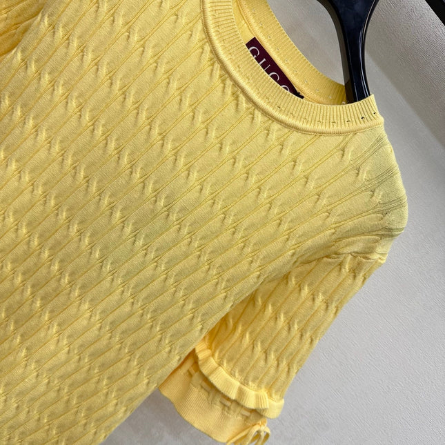 GUCCI 26S SHORT SLEEVE KNIT TOP 355