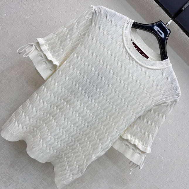 GUCCI 26S SHORT SLEEVE KNIT TOP 354