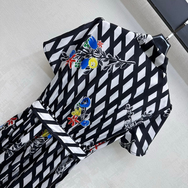 CHANEL 26S PATTERNED SHIRT DRESS STYLE 1169