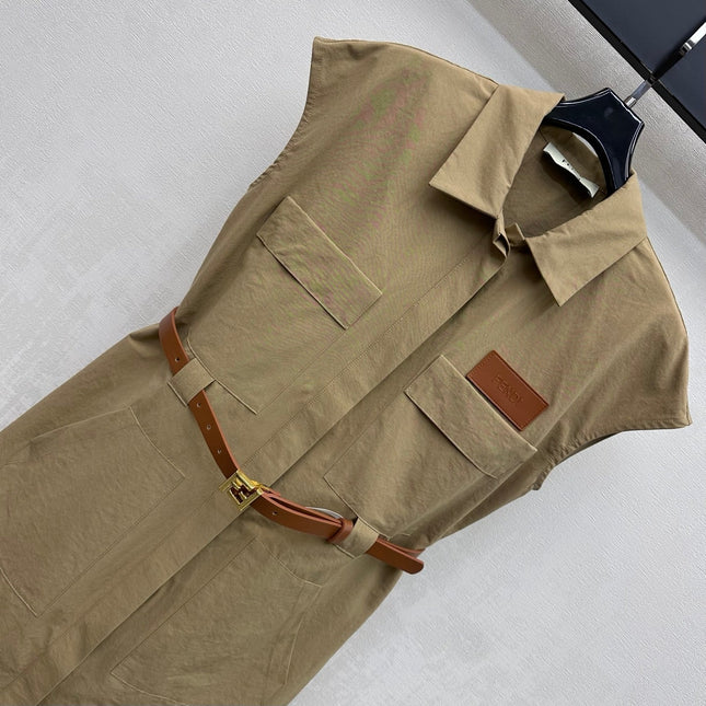 FENDI 26S BELTED SHIRT DRESS 377