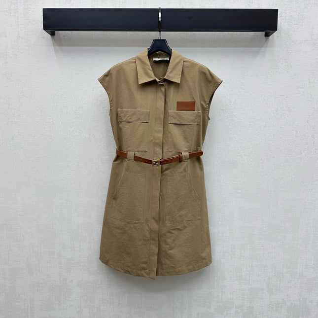 FENDI 26S BELTED SHIRT DRESS 377