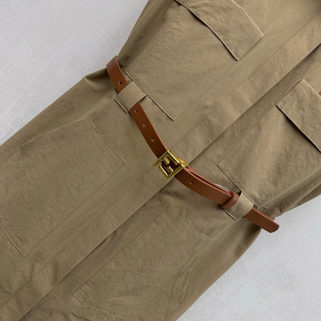 FENDI 26S BELTED SHIRT DRESS 377