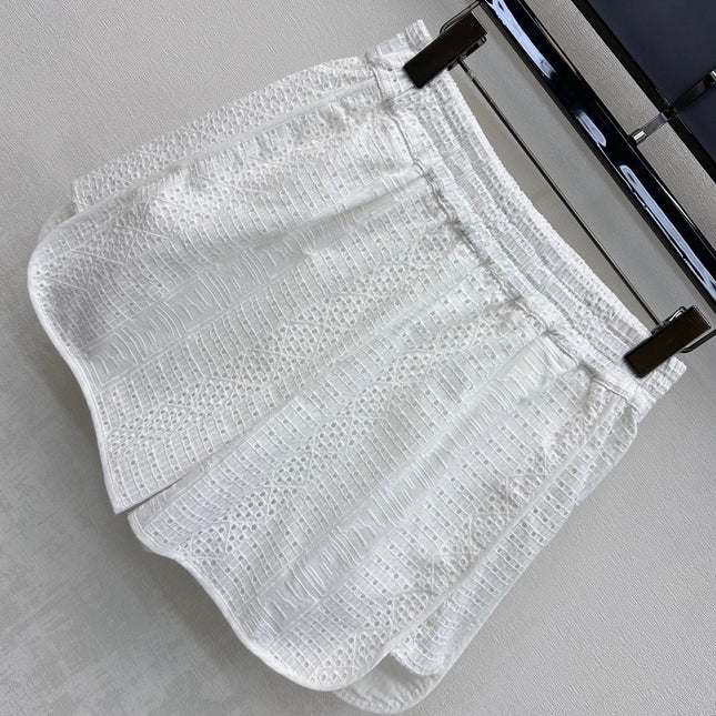 FENDI 26S SHIRT AND LACE SHORTS SET 366